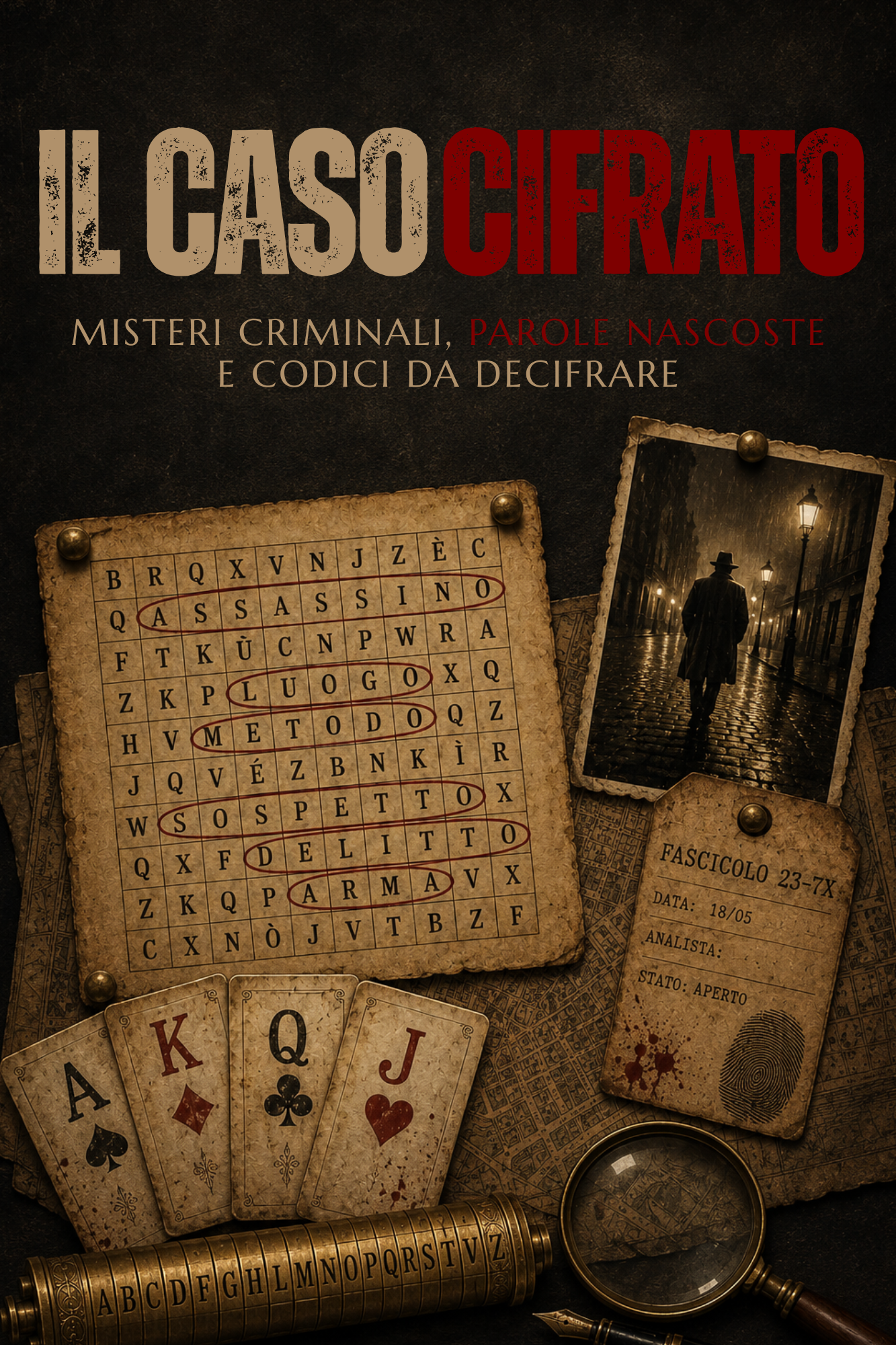 Copertina del libro Il caso cifrato, crucipuzzle investigativi
