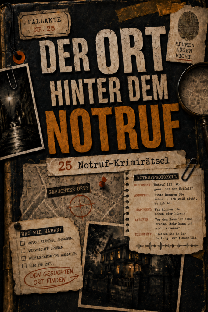 Cover des Rätselbuchs Der Ort hinter dem Notruf